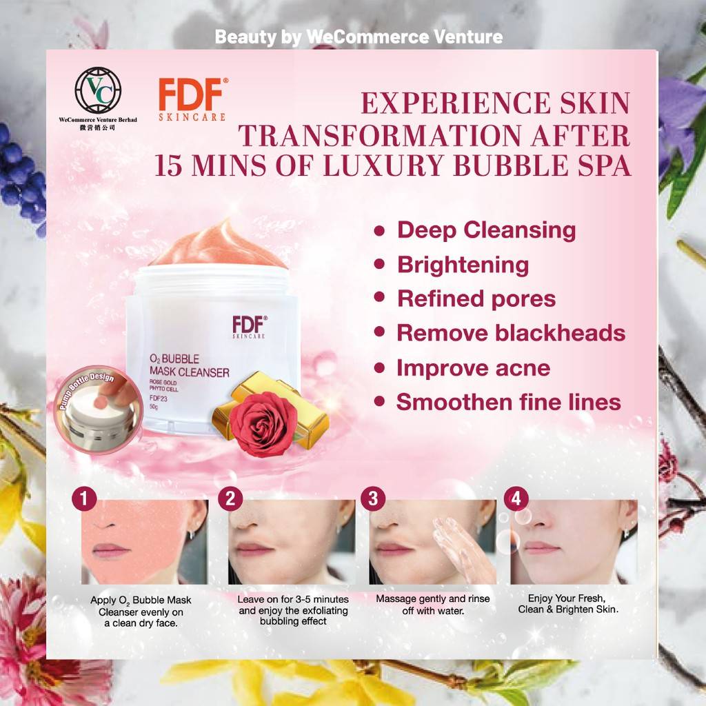 FDF Skincare o2 Bubble Mask Cleanser 50g