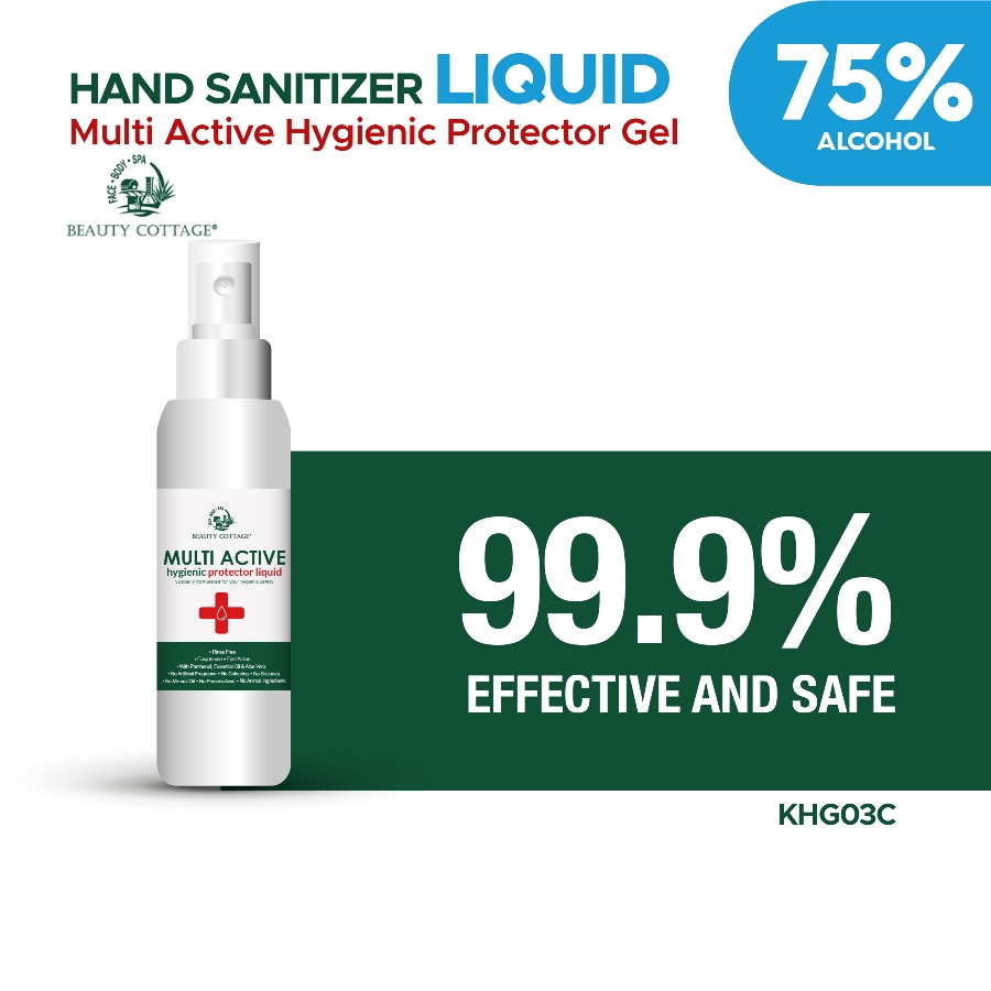 Beauty Cottage Multi Active 75 Alcohol Hand Sanitizer Spray 125ml (Liquid)